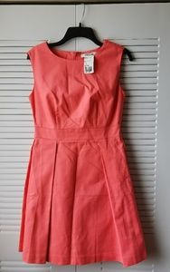 NWT Coral Fit and Flare Dress